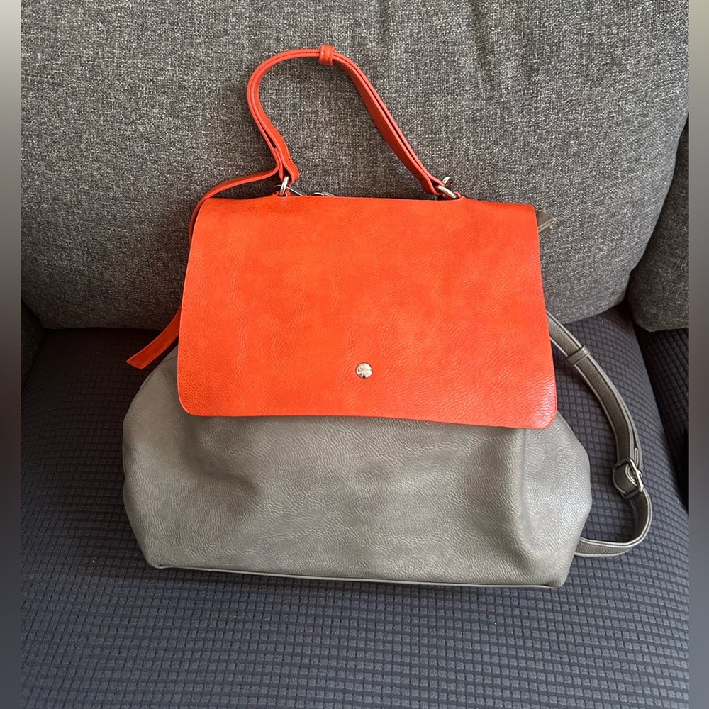 Vegan leather backpack, like new